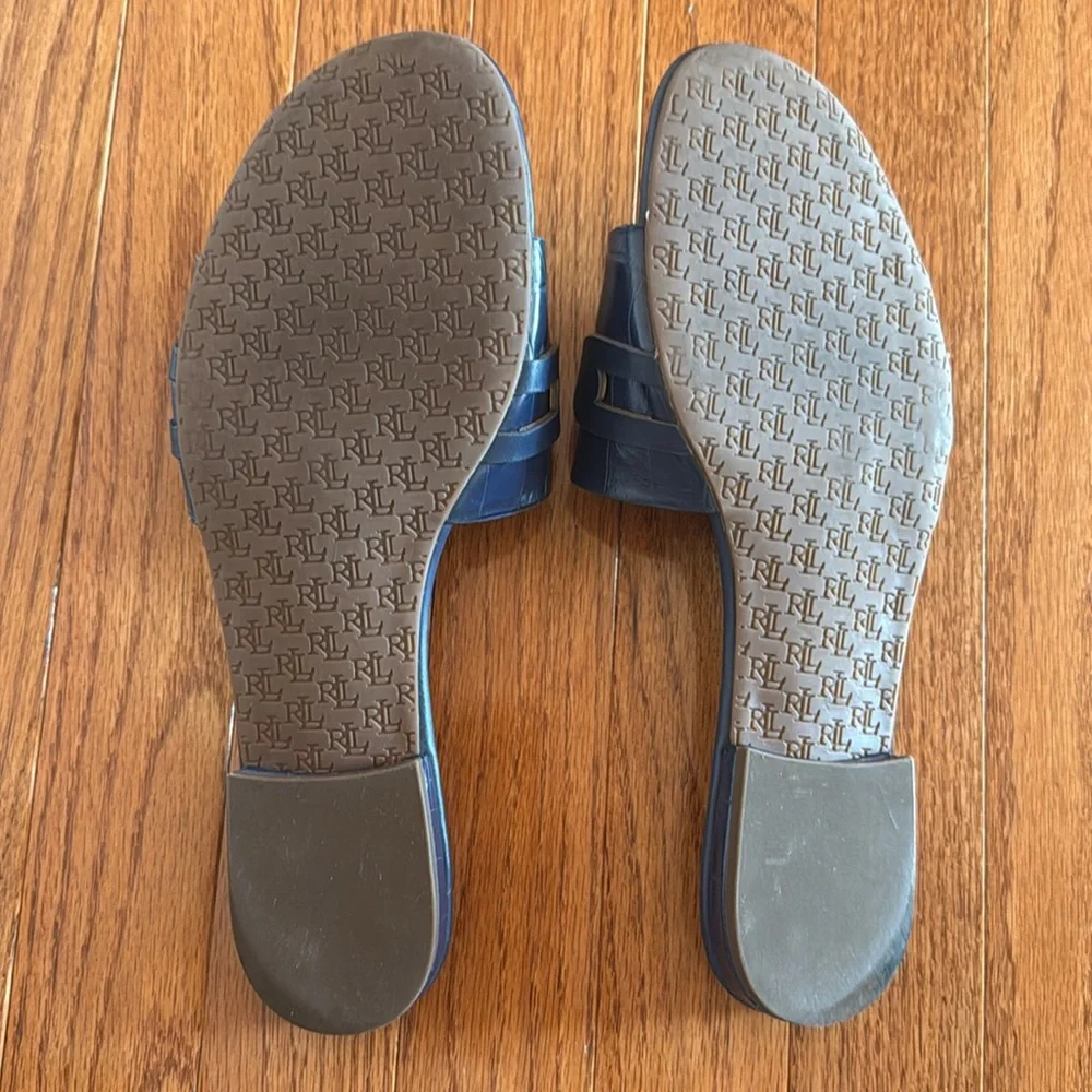 🎉Ralph Lauren- Dark Blue Slide Sandals(Size 11)🎉 - Picture 3 of 5